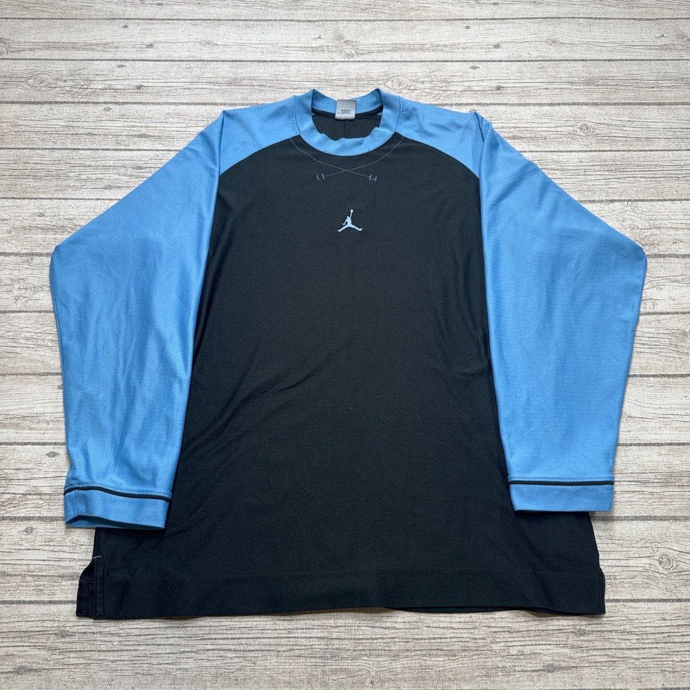 Y2K Air Jordan Shirt Men's 2XL Black Raglan Long Sleeve Jumpman Athletic